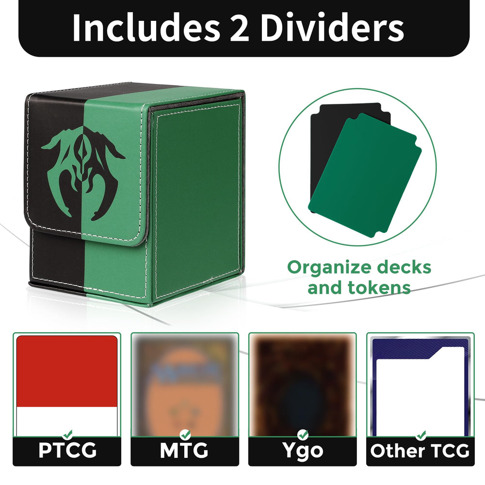 Zettokete deck box with wide U shaped opening for smooth card access