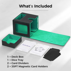 Zettokete MTG deck box magnetic closure and water resistant leather protection