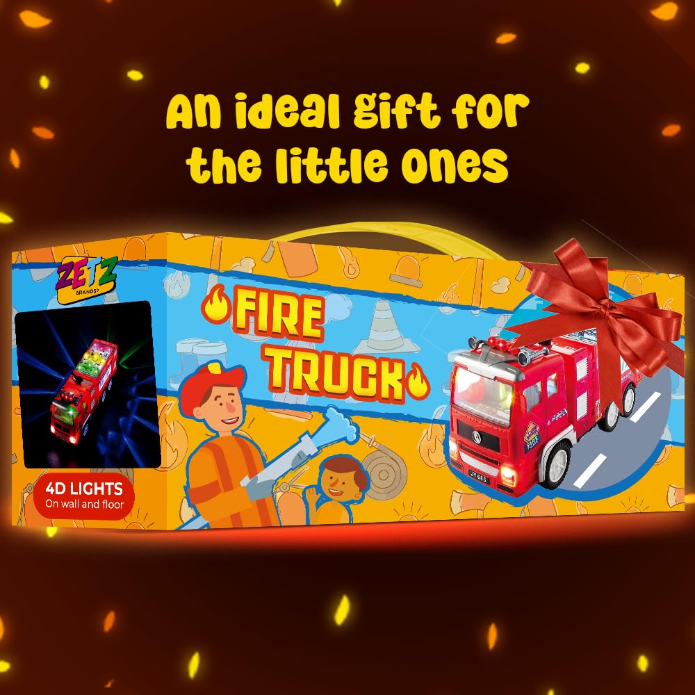 Zetz Brands fire truck birthday surprise for young firefighters.