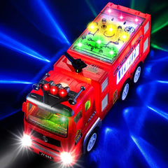 Zetz Brands fire truck LED lights illuminate imaginative play.
