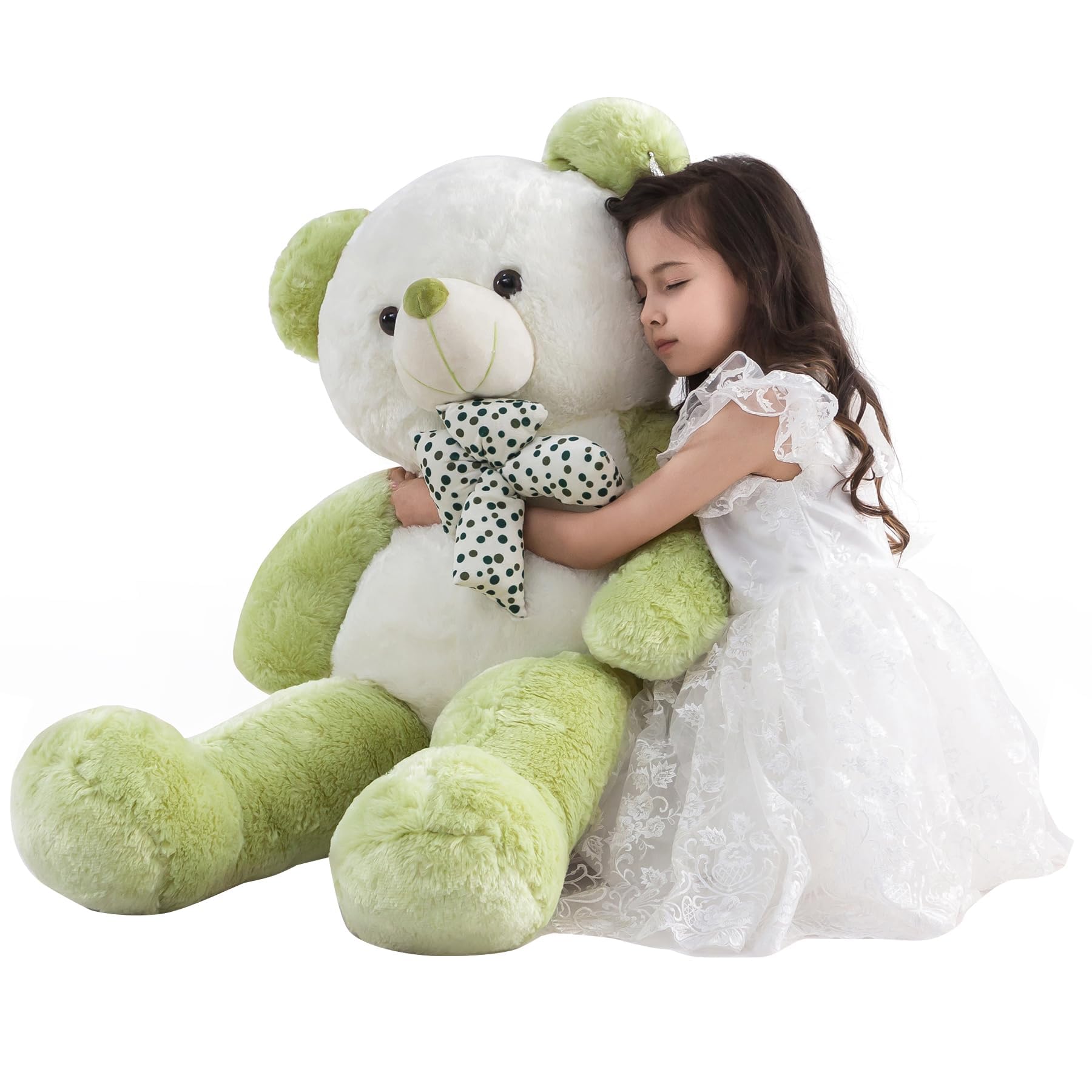 ZGXIONG giant 4ft green teddy bear for cozy snuggles