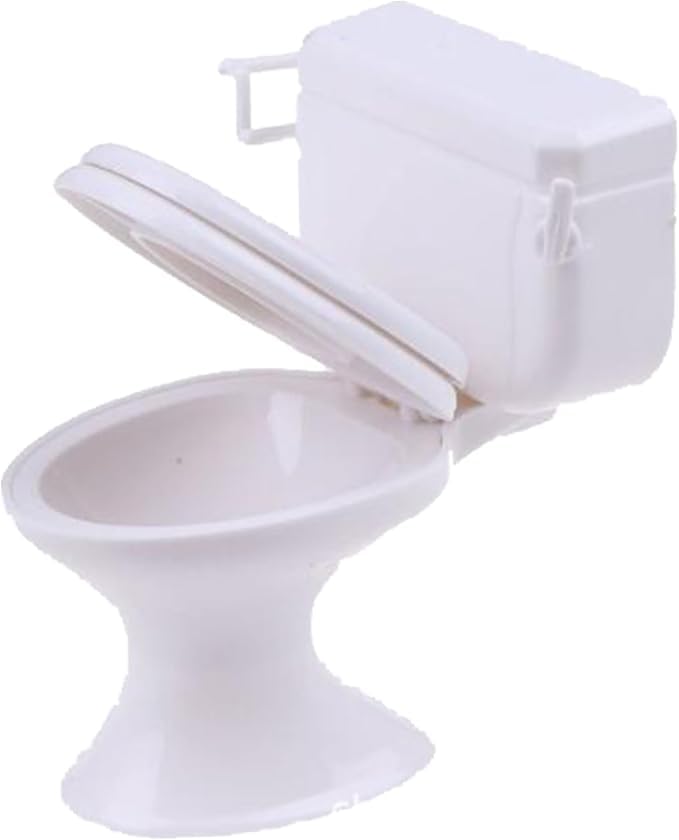 ZhangyiHot white toilet one twelve scale for dollhouses and dioramas.