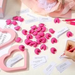 Zhanmai 48-pack hot pink fortune cookies ideal for party favors.