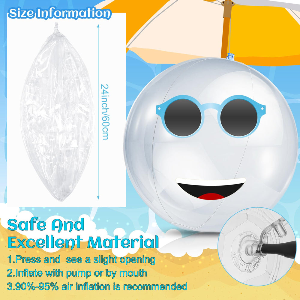 Zhanmai clear beach ball used for beach party and luau decorations.