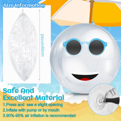 Zhanmai clear beach ball used for beach party and luau decorations.
