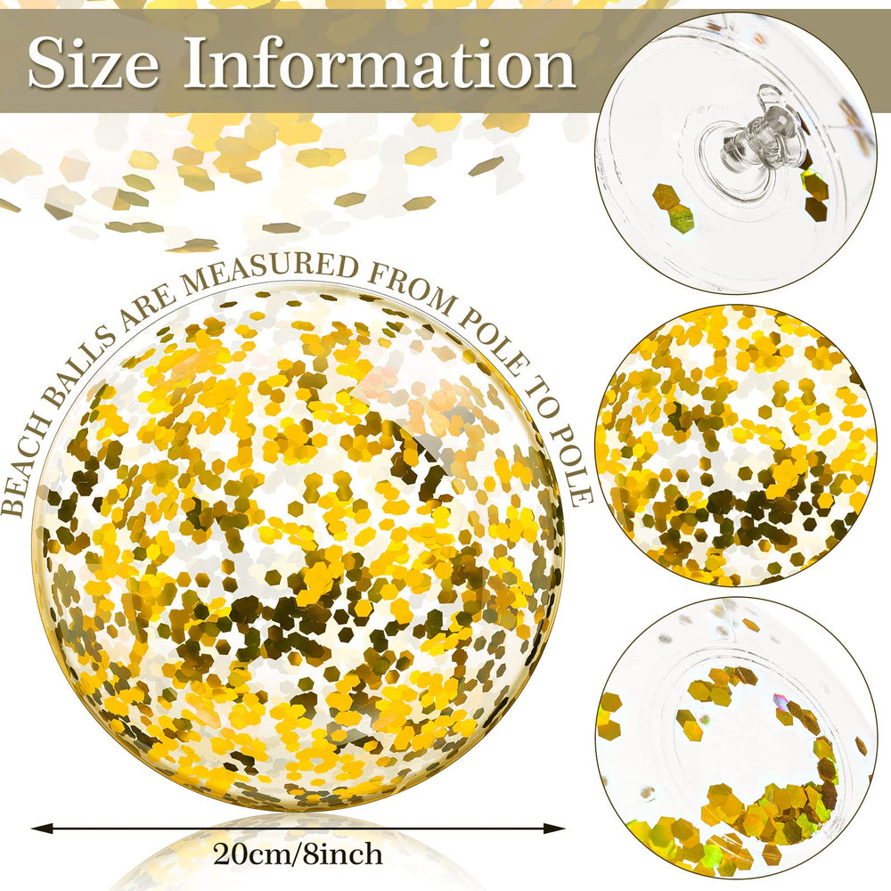 Zhanmai bulk pack of 20 glitter beach balls for sharing at parties