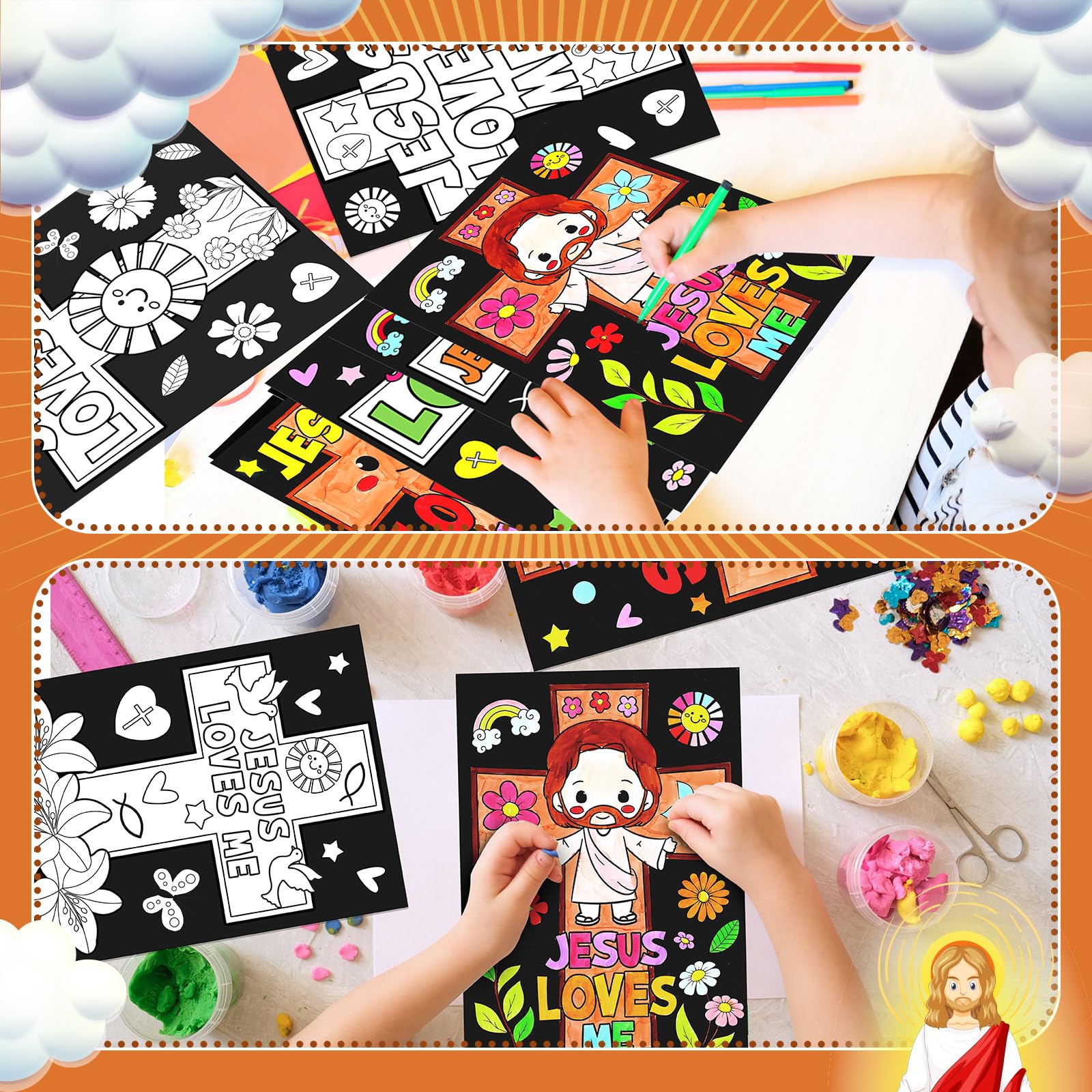 Zhanmai rainbow-pattern posters suited for group activities and crafts.