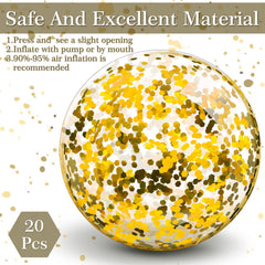 Zhanmai clear PVC inflatable beach ball glitters under sunlight
