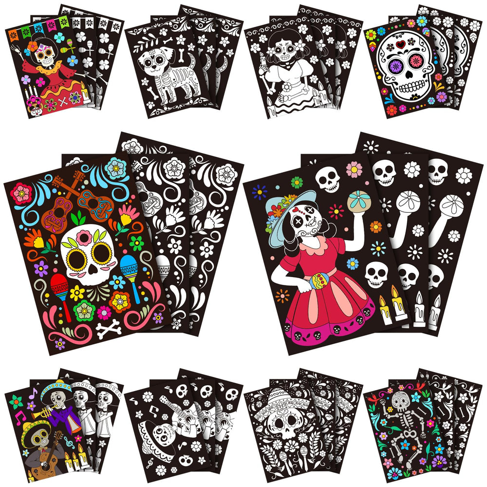 Zhanmai Day of the Dead posters for kids' color crafts, ideal for party activities.