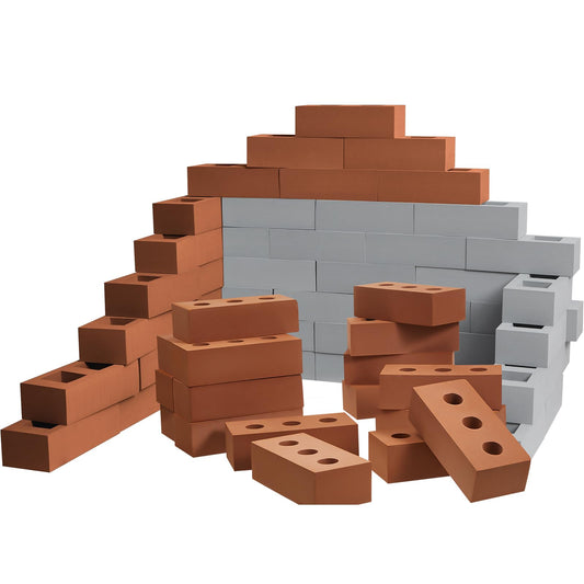 Zhanmai foam bricks gray front view for stacking and imaginative building play