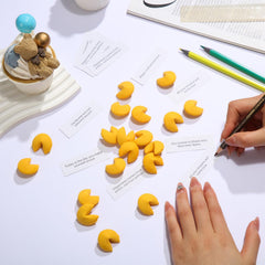Zhanmai fortune cookie eraser in hand, a portable 1-inch gift-ready size