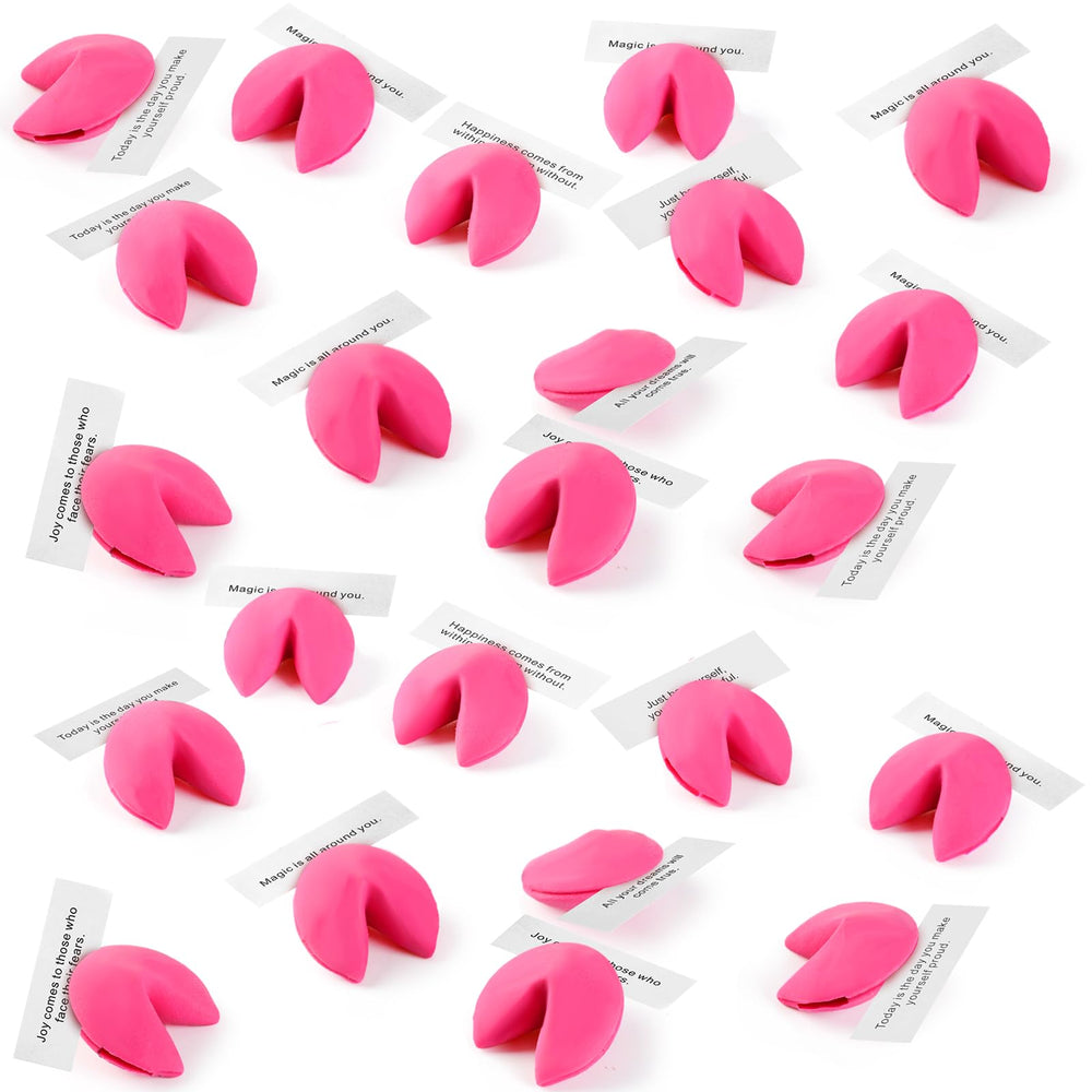 Zhanmai hot pink fortune cookie erasers with uplifting messages for daily motivation.