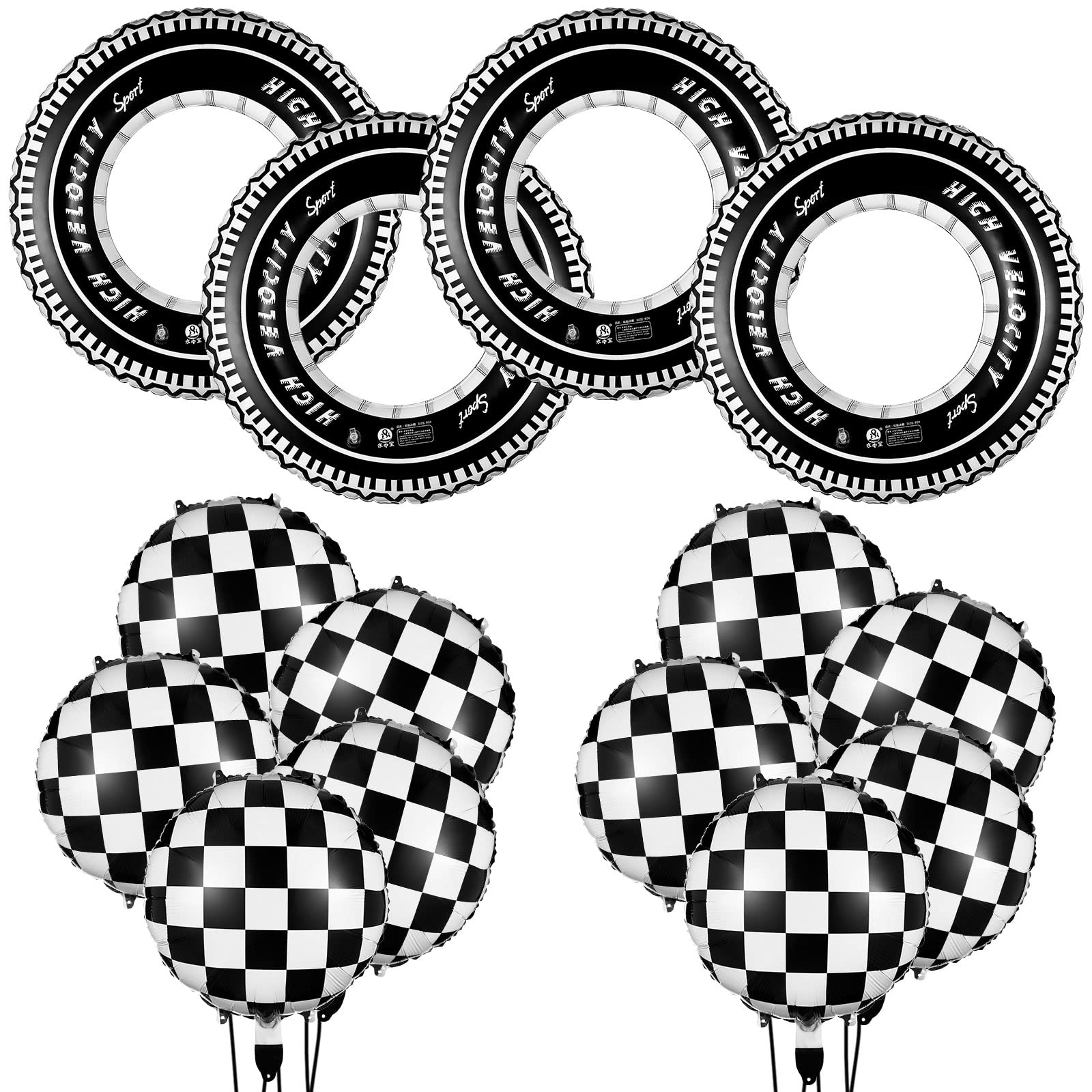 Zhanmai plaid balloons 18-inch create striking ceiling decor for parties.