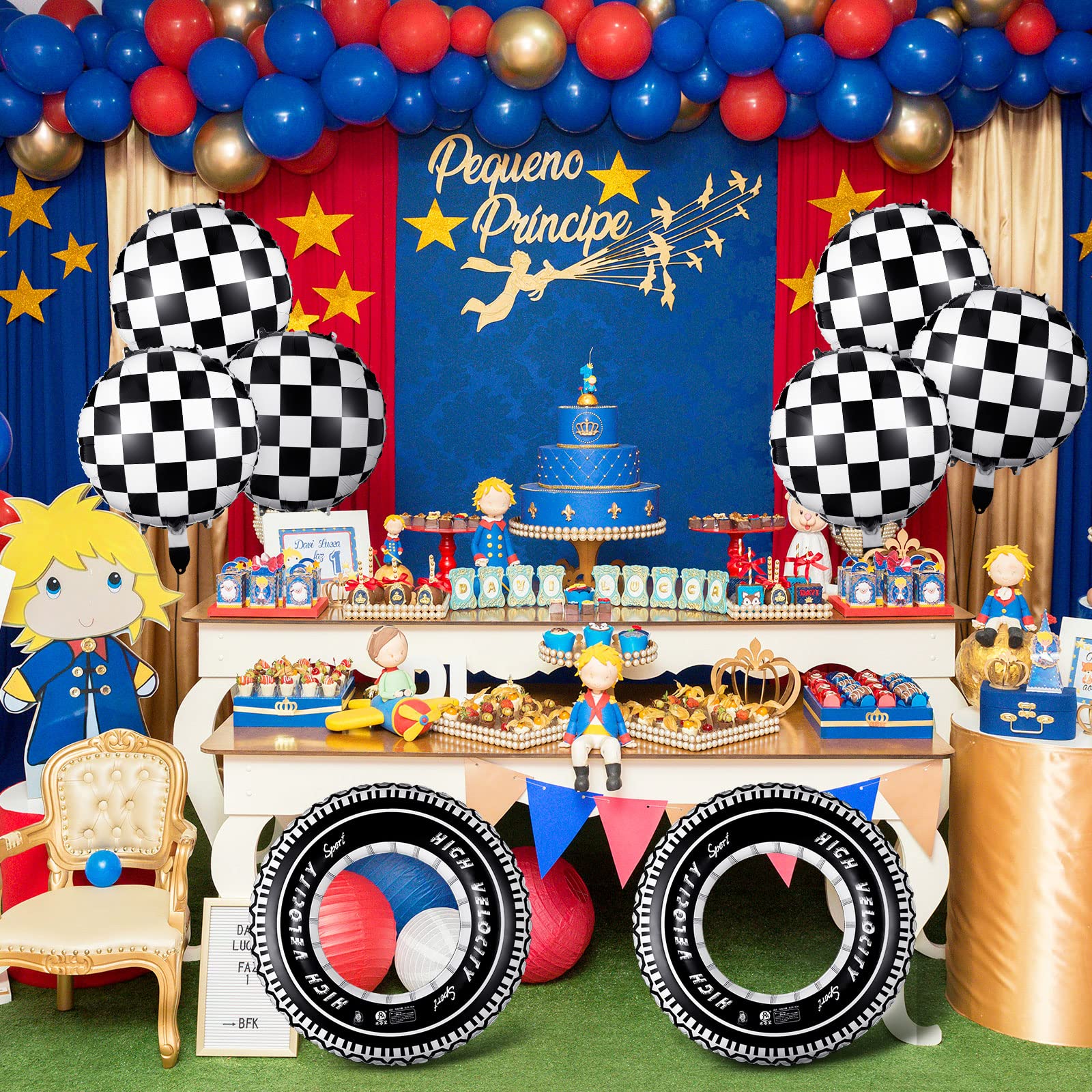 Zhanmai racing car balloons foil design attract attention at race-themed events.