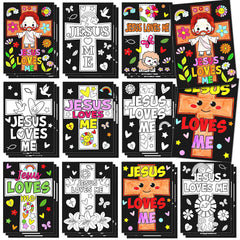 Zhanmai Jesus Loves Me posters for classroom coloring and Sunday School.