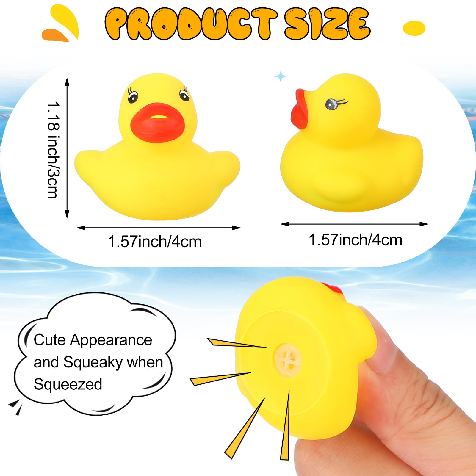 Zhanmai rubber ducks squeaky bath toy adds playful sound to tub time.