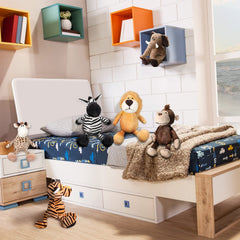 Zhanmai Tiger plush — accurate stitching for realistic pretend play.