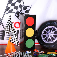 Zhanmai transportation theme centerpiece showcasing bold imagery for party tables.