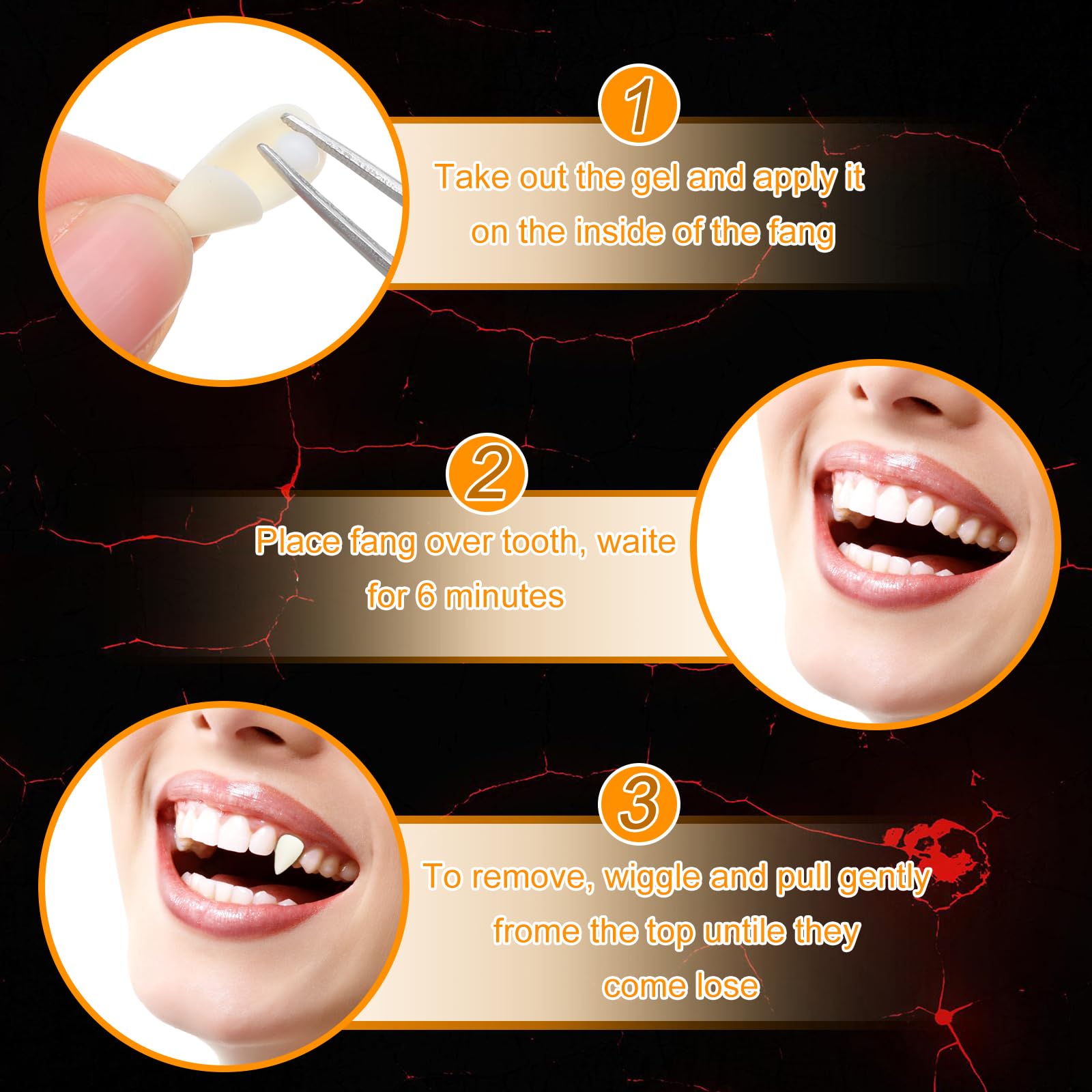 Zhanmai 15 mm fangs for detailed cosplay looks.
