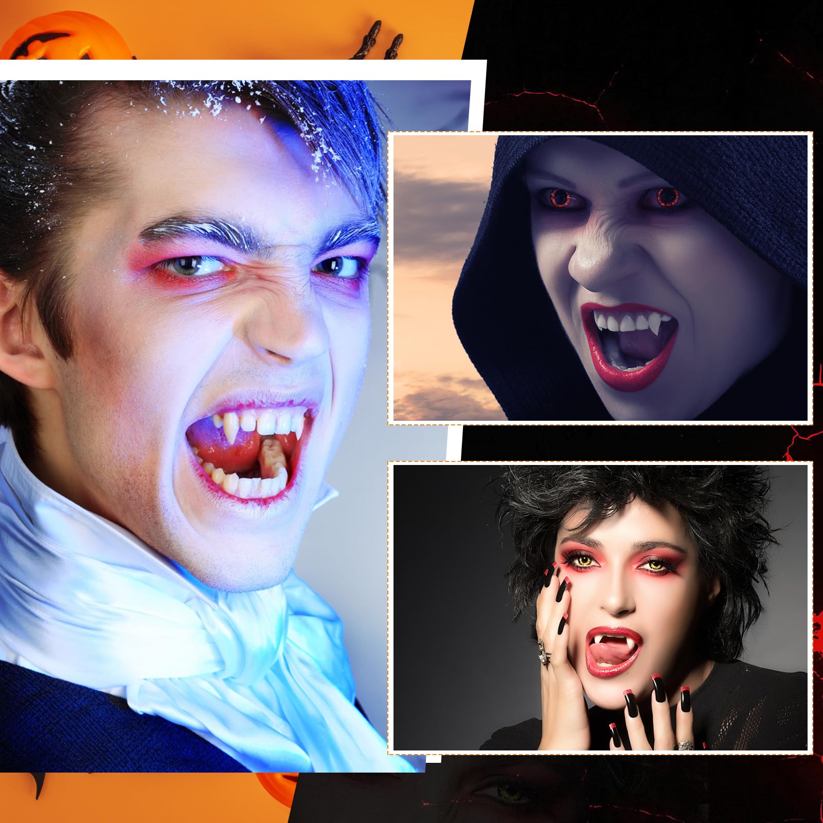 Zhanmai vampire fangs set keeps party gear ready.