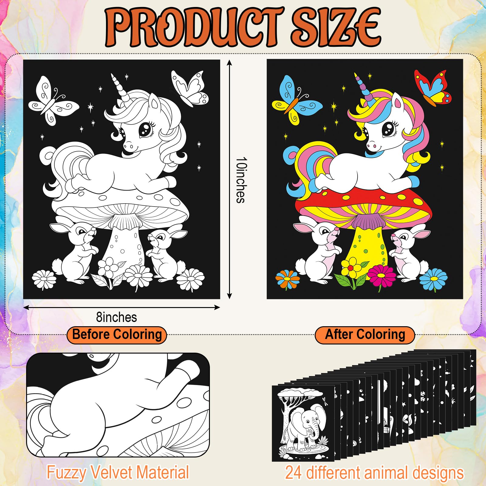 Zhanmai velvet poster tiger enhances focus during kids' art time
