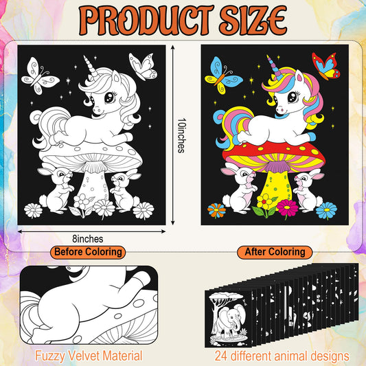 Zhanmai velvet poster tiger enhances focus during kids' art time