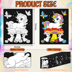 Zhanmai velvet poster tiger enhances focus during kids' art time