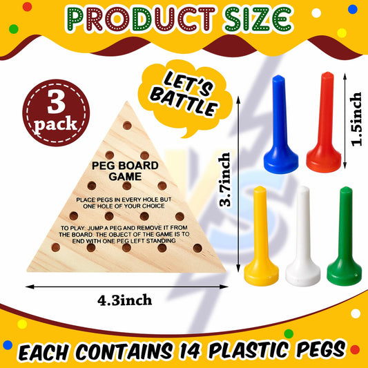 Zhanmai wooden triangle peg pieces in bright colors