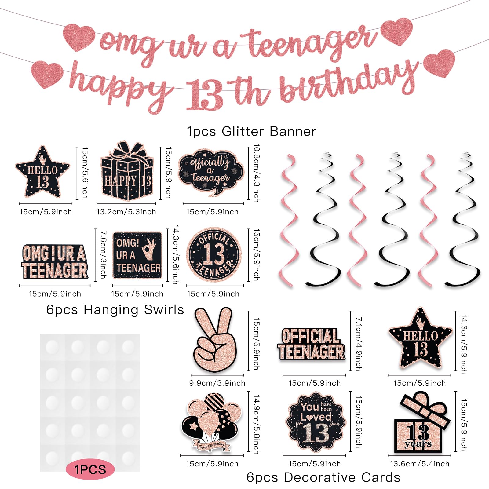 ZHAOQIZENG official 13 teenager card boosts teen-themed party vibes.