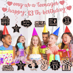 ZHAOQIZENG reusable 13th birthday decor set for future celebrations.