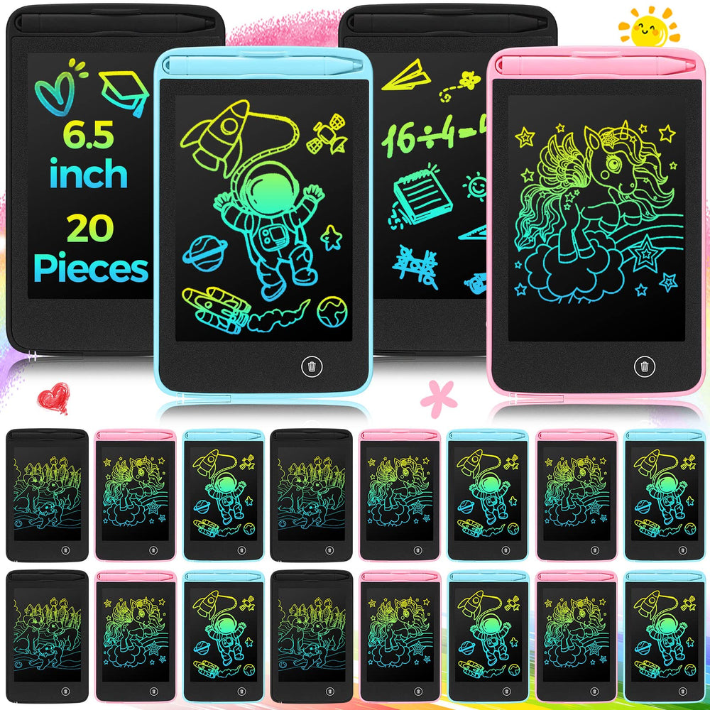 Zhehao 20-pack LCD writing tablets in 6.5 inches for portable kids' drawing.