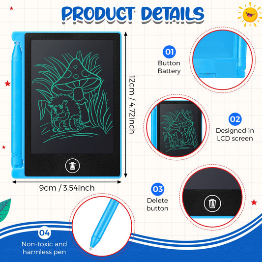 Zhehao LCD mini tablet black front view, durable kids drawing pad