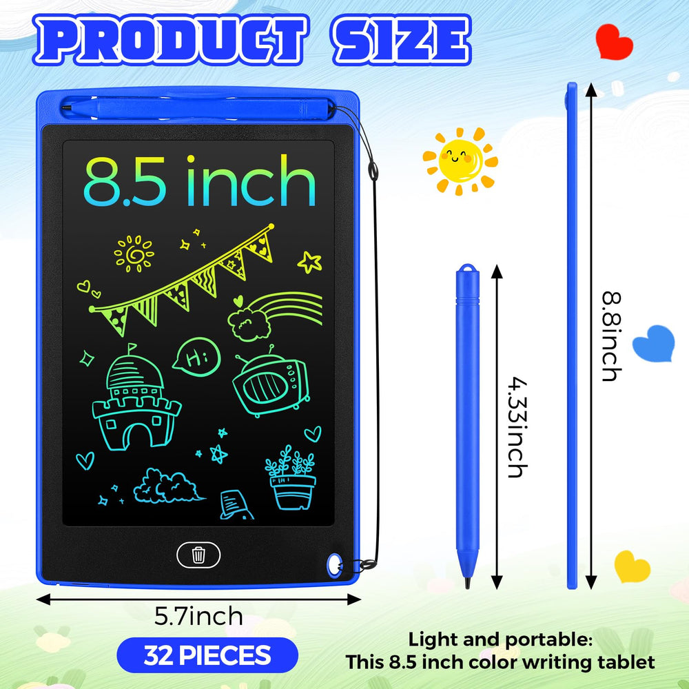 Zhehao 8.5-inch blue LCD doodle board, portable for travel and learning.