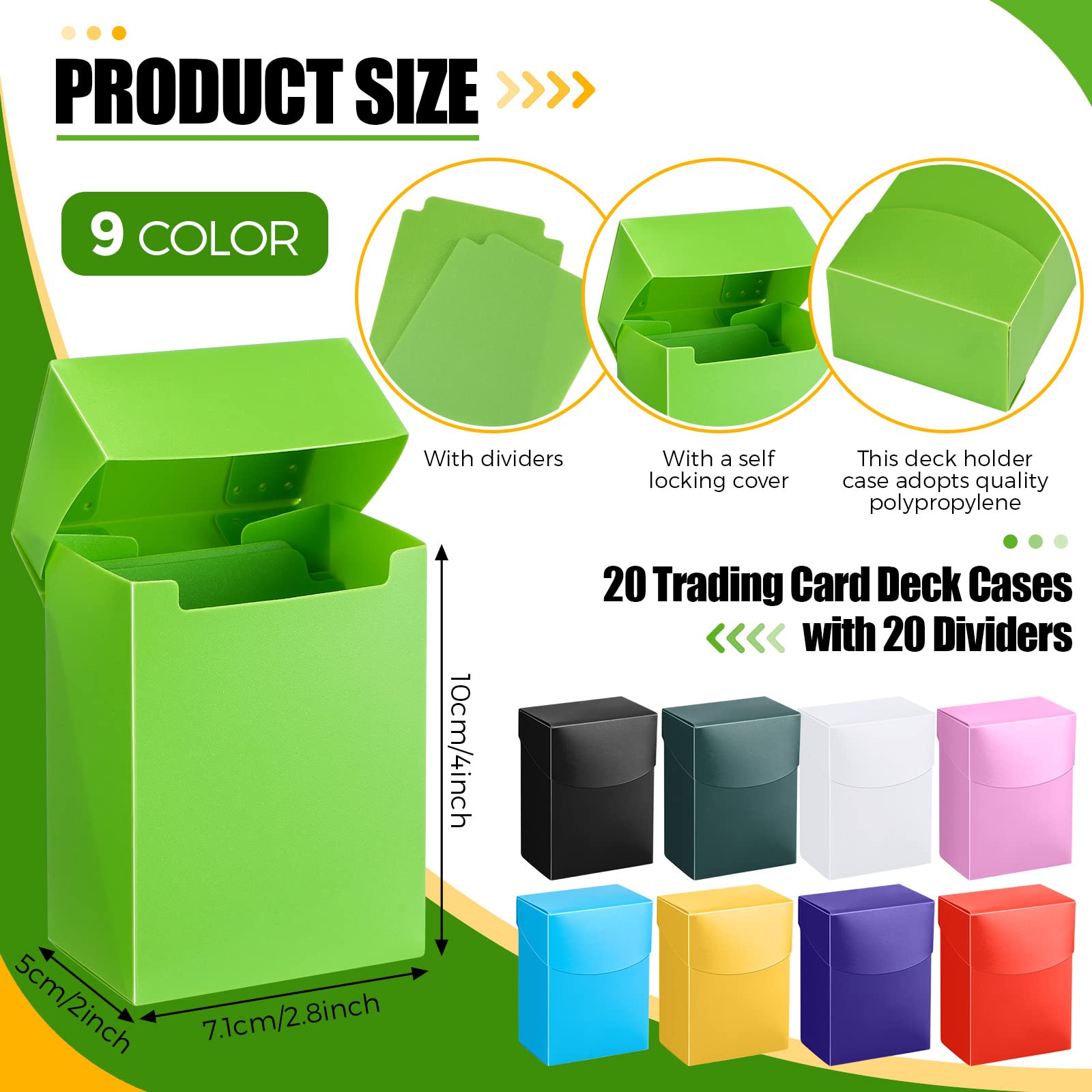 Zhehao deck boxes with self-locking lids protect cards from dents during travel.
