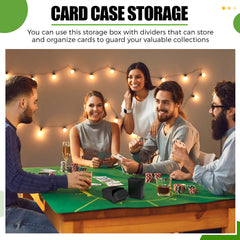 Zhehao divider inside deck box helps separate and organize collections.