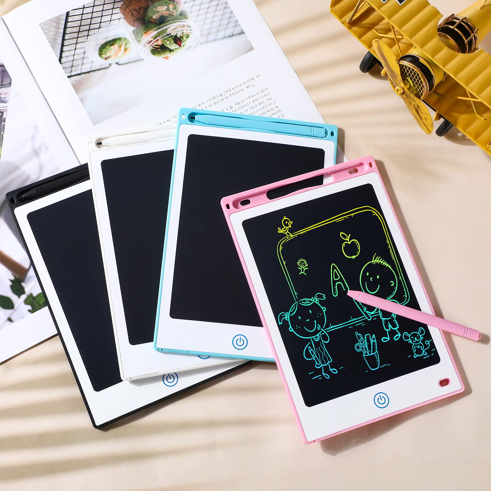Compact, portable Zhehao doodle pad shown in a backpack-ready setup