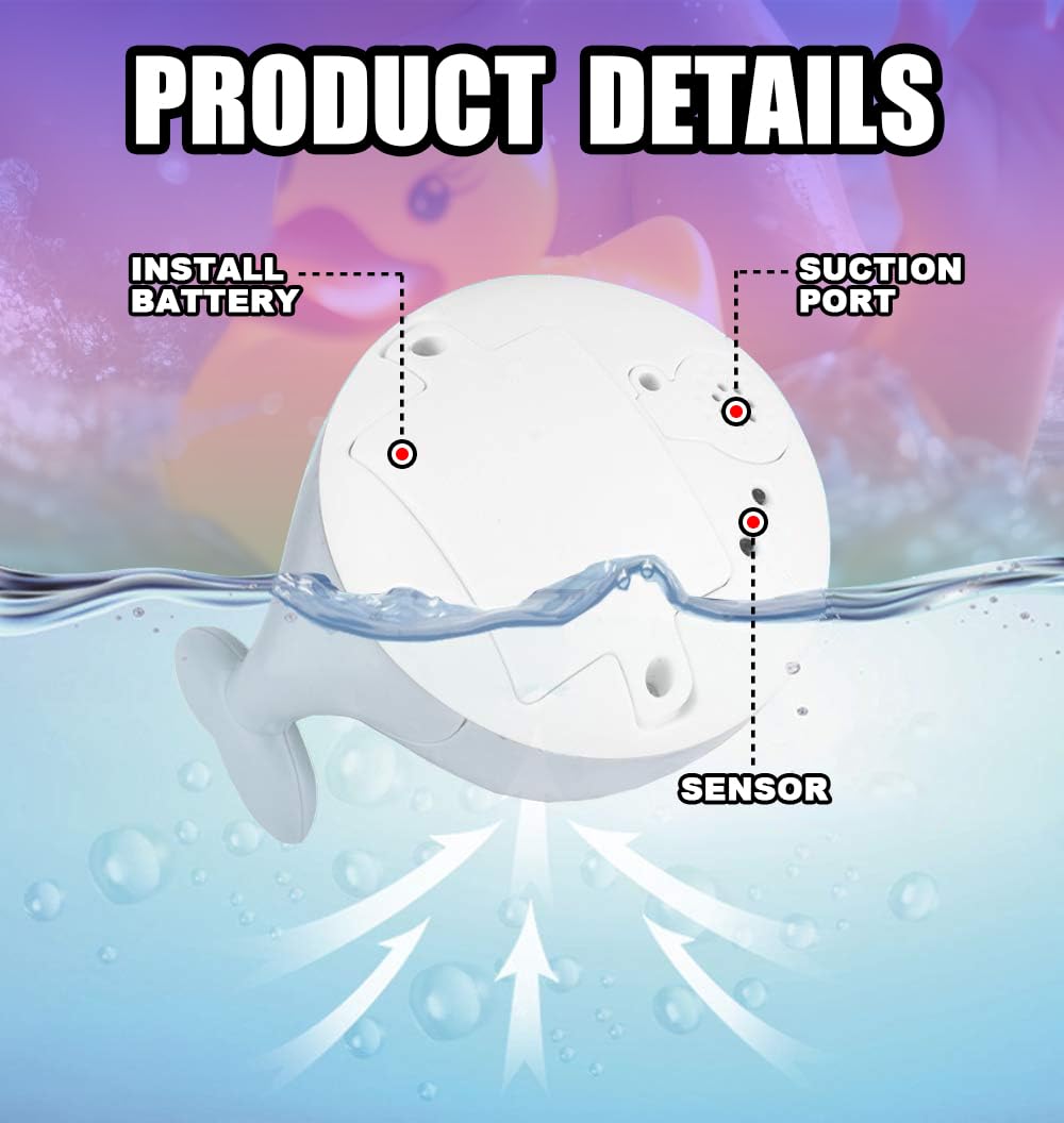 ZHENDUO battery-powered bath toy works with three AAA batteries.