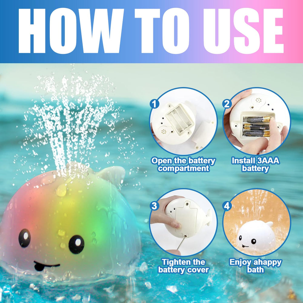 ZHENDUO floating whale bath toy adding visual interest during baths.