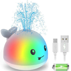 ZHENDUO rechargeable whale bath toy sprays and glows during bath time