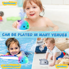 ZHENDUO waterproof whale bath toy with spray for toddler bath adventures