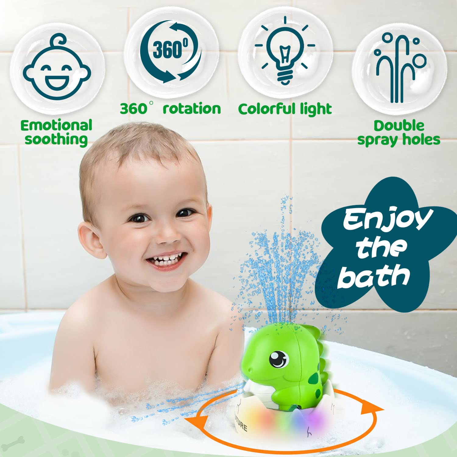 ZHENDUO whale spray action keeps babies entertained during bath