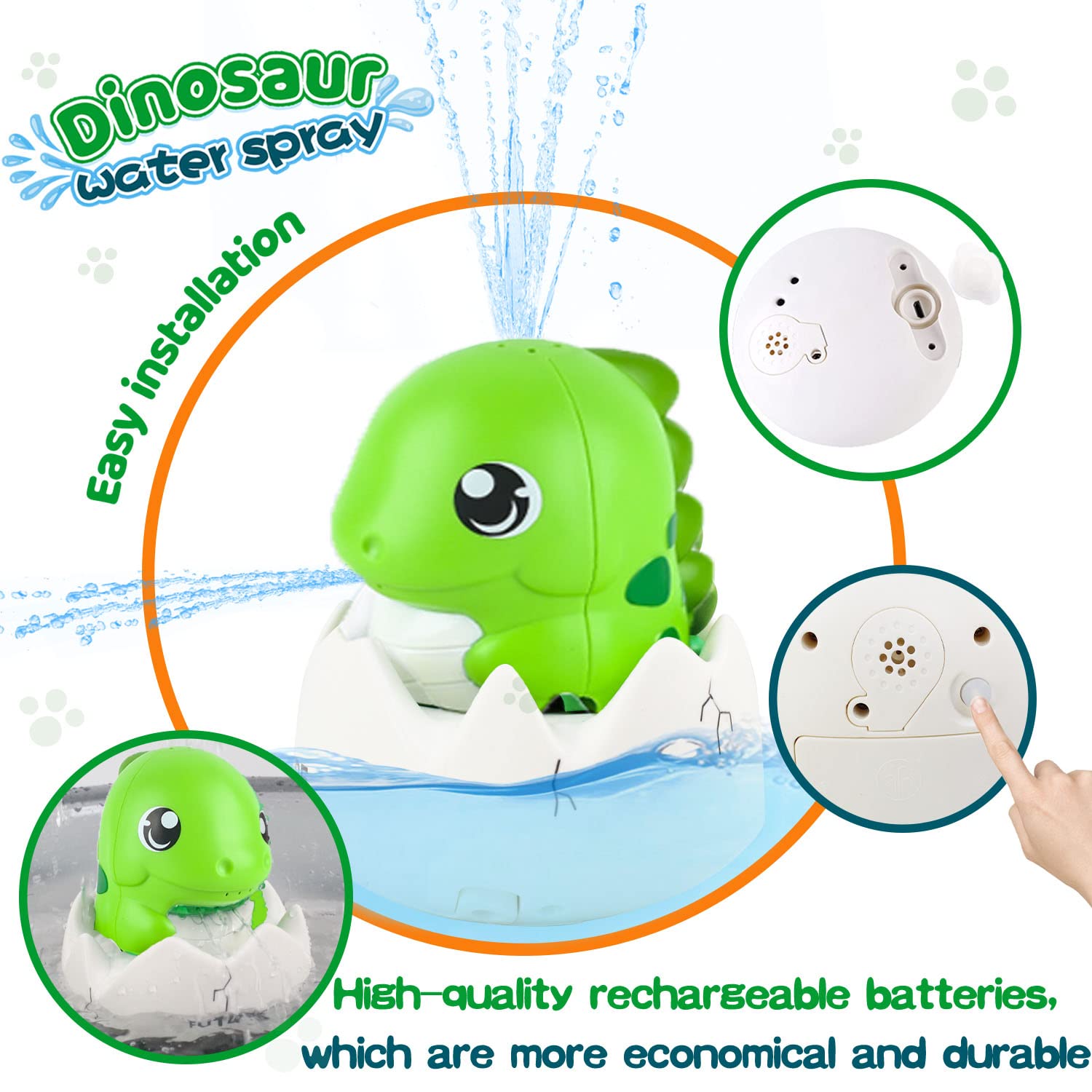 ZHENDUO colorful lights illuminate bath time as the whale spins