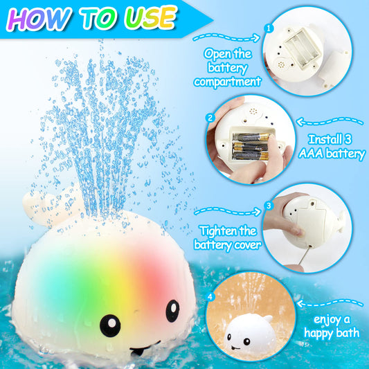 ZHENDUO automatic sprinkler bath toy sprays water for toddlers