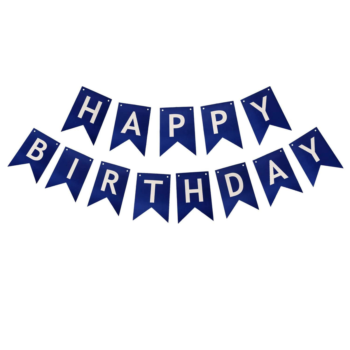 ZHENGYE blue happy birthday banner pennants for festive decor and photo props
