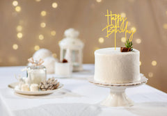 ZHENGYE gold cake topper plunger provides clean insertion on cakes.
