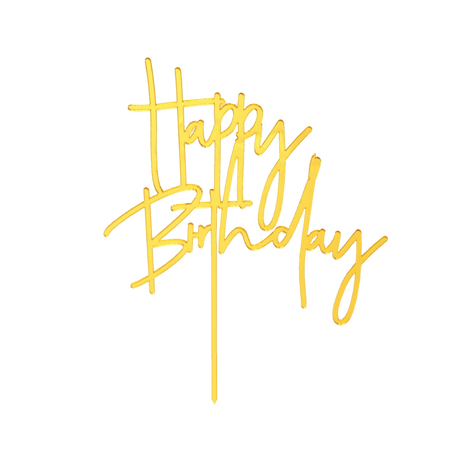 ZHENGYE gold Happy Birthday cake topper for elegant celebrations.