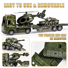 ZHFUYS army tank toy with rotating turret for realistic battle-style action.