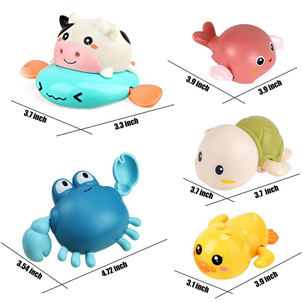 ZHFUYS wind-up turtle bath toy paddles forward for lively water play
