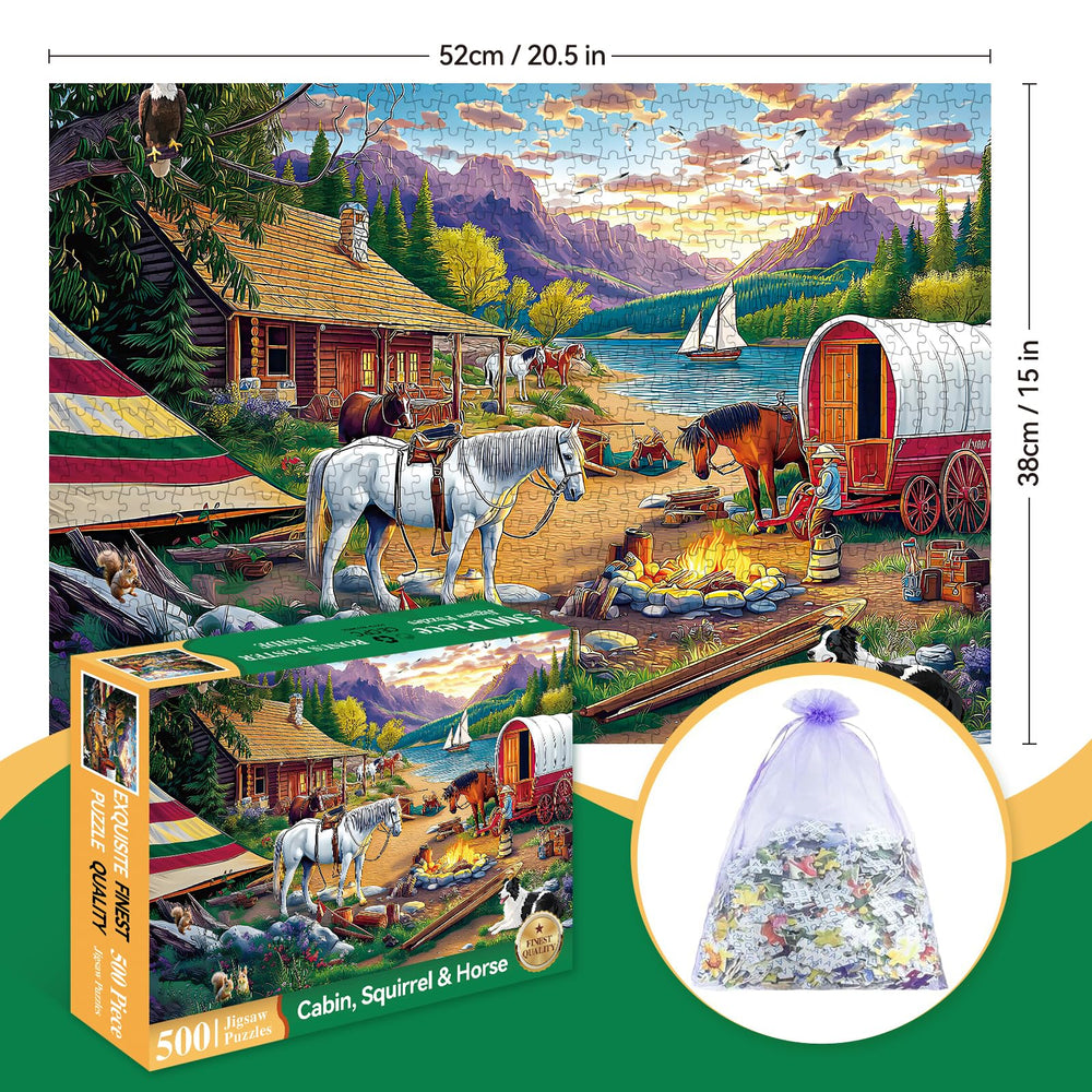 ZHISEOYI 500-piece puzzle campfire flames adding warmth
