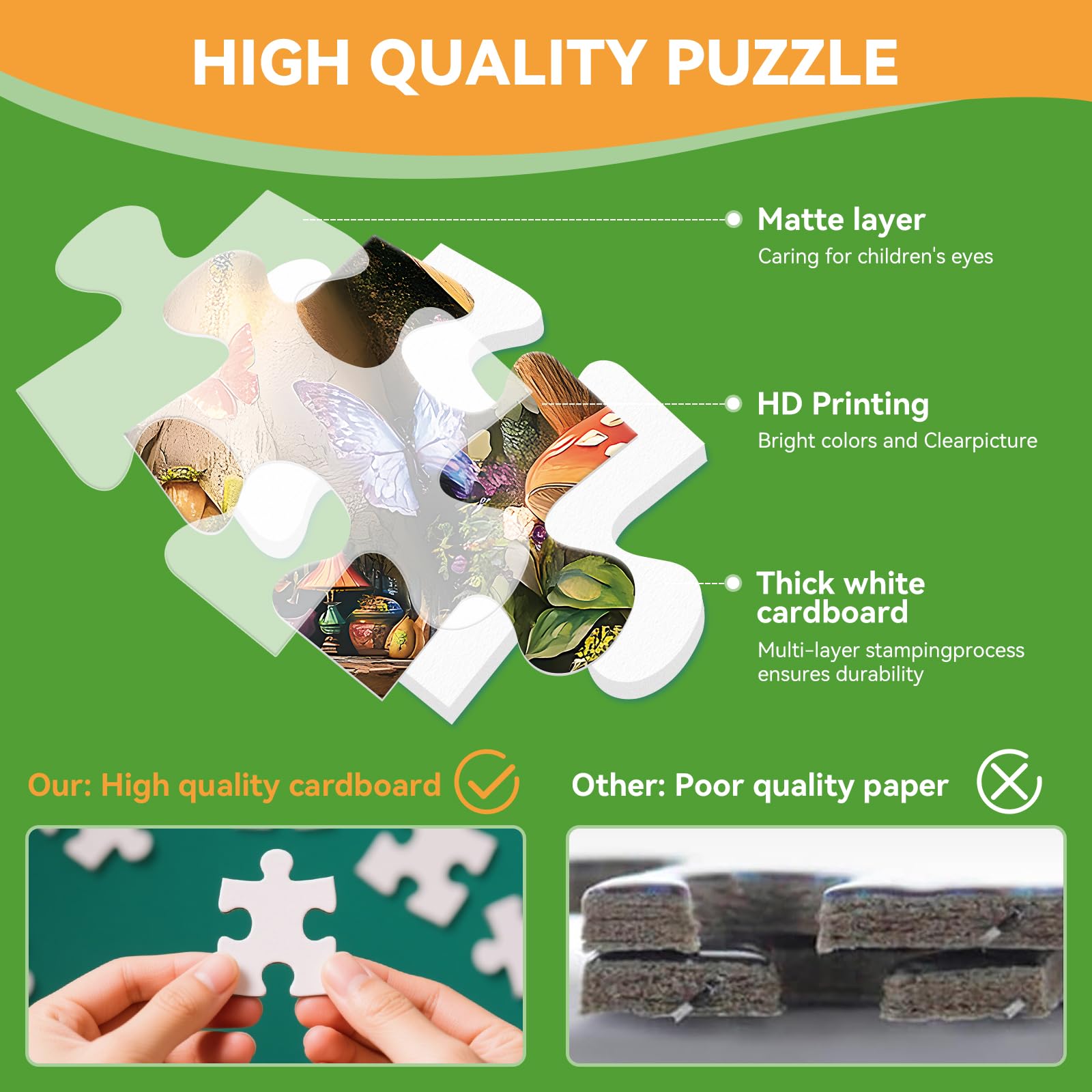 Zhiseoyi 500-piece puzzle cozy woodland scene encourages focus and family time.